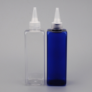 250ML plastic PET bottle with nozzle cap