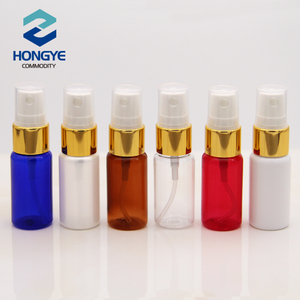 15ml Plastic Pet Bottle with Mist Sprayer in Aluminum Collar