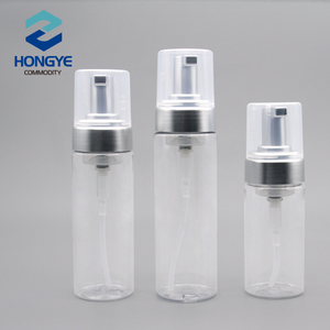 100 150 200ml Sliver Plastic Pet Foam Bottle