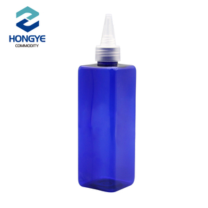 250ml Square Plastic Pet Bottle with Nozzle Cap