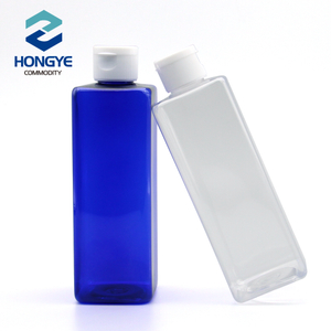 250ml Square Plastic Pet Bottle with Flip-top Cap