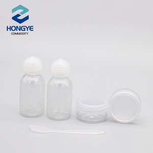 Custom 4pcs plastic pet empy lotion spray travel bottle set