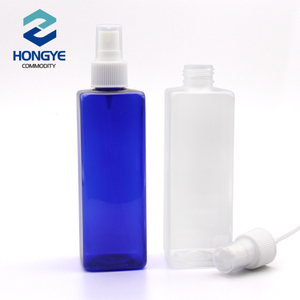 250ml Square Plastic Pet Bottle with Mist Sprayer