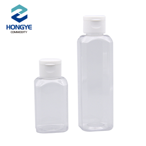 80 150ml Plastic Pet Graduated Square Bottle with Flip-top Cap